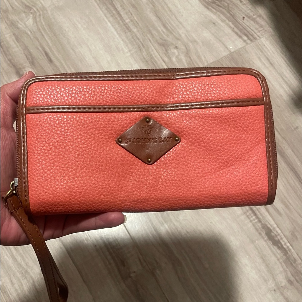 St. John's Bay Vibrant Coral Wristlet